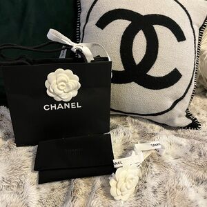 Chanel Shopping Bag and Fabric Pouch - Gift Set
